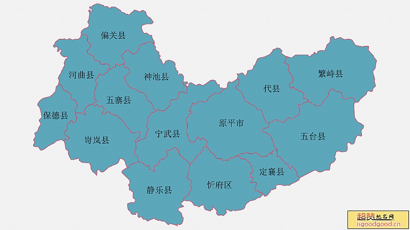 忻州市各市区行政区划图