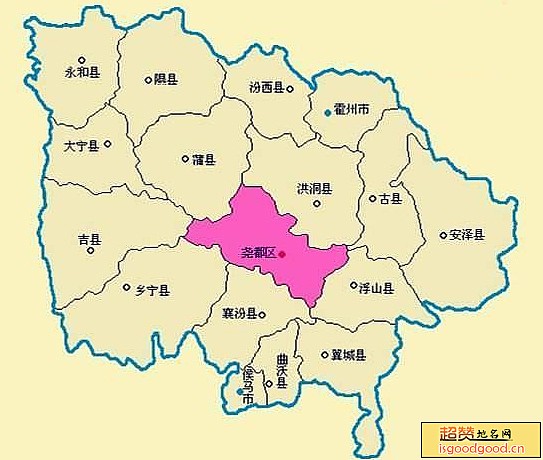 临汾市各市区行政区划图