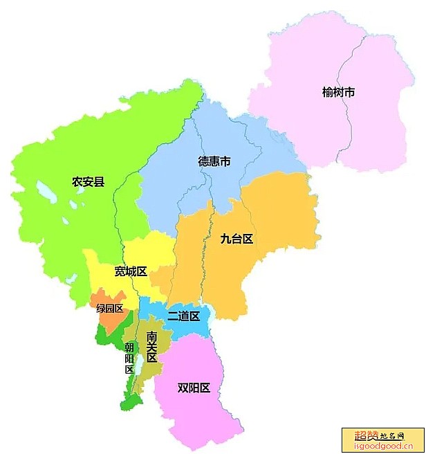 长春市行政区划图