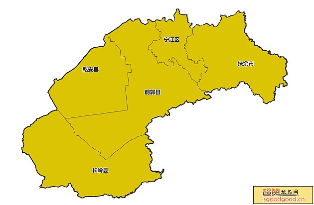 松原市各市区行政区划图