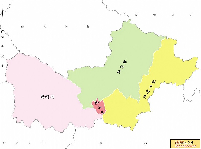 七台河市各市区行政区划图