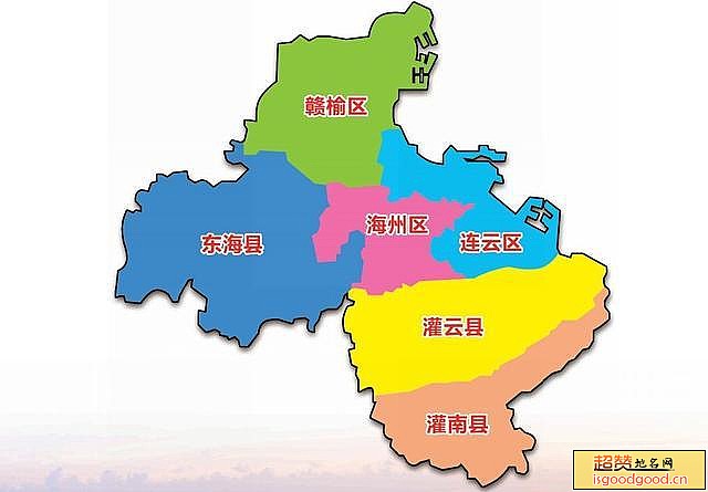 连云港市各市区行政区划图