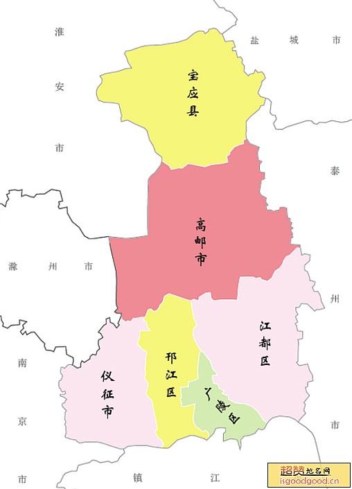 扬州市各市区行政区划图