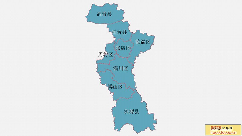 淄博市各市区行政区划图