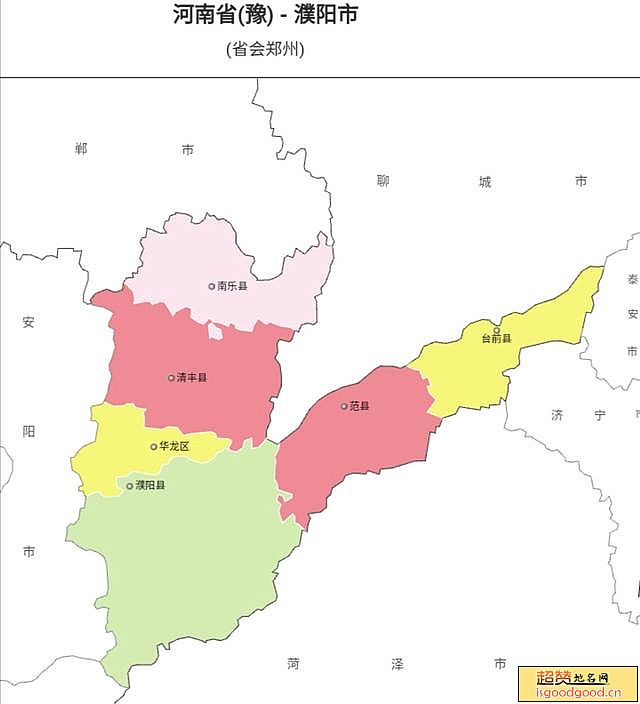 濮阳市各市区行政区划图
