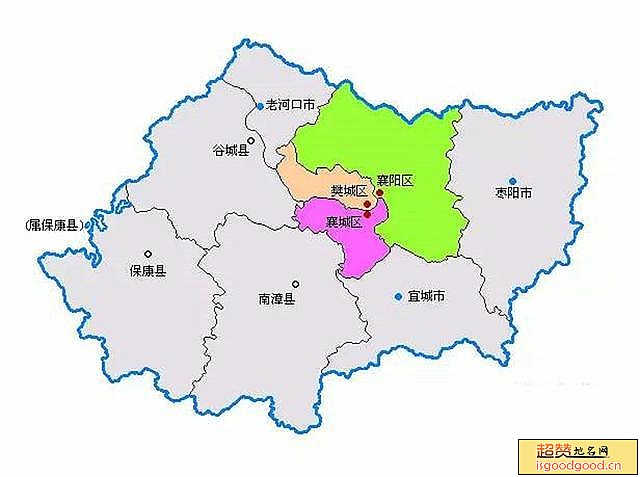 襄阳市各市区行政区划图