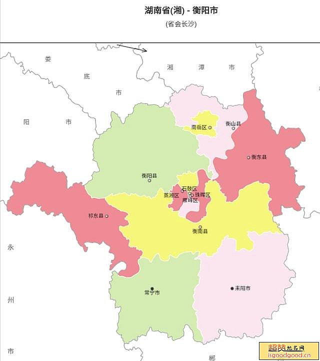 衡阳市各市区行政区划图