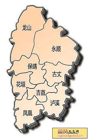 湘西州各市区行政区划图