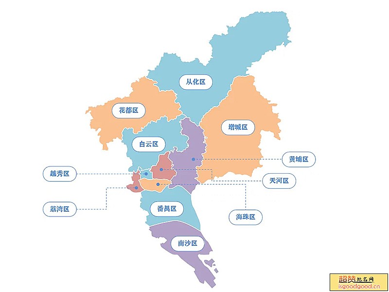 广州市各市区行政区划图