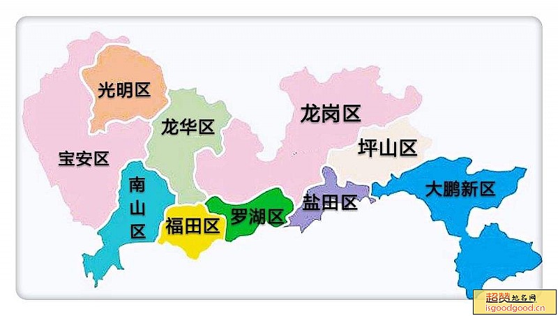 深圳市各市区行政区划图