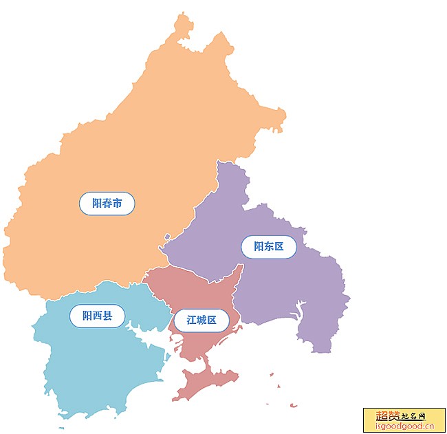 阳江市各市区行政区划图