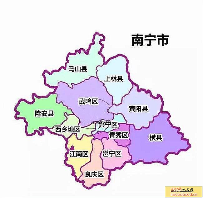 南宁市各市区行政区划图