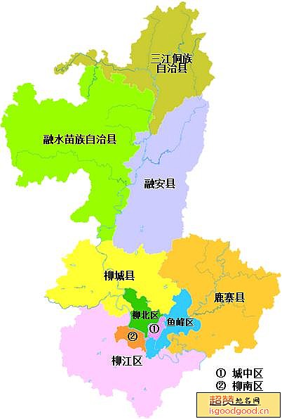 柳州市各市区行政区划图