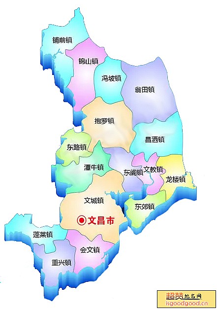文昌市行政区划图