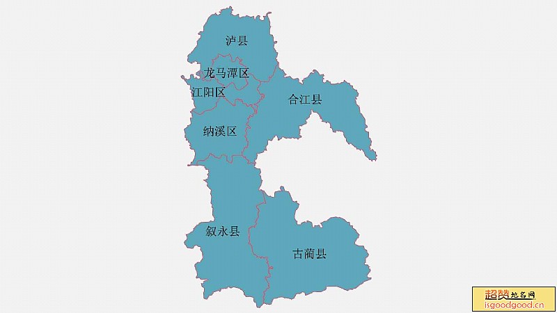 泸州市各市区行政区划图