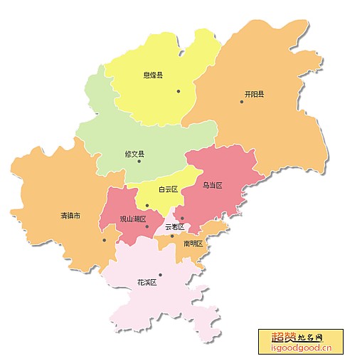 贵阳市各市区行政区划图