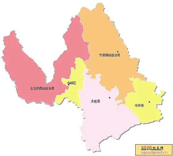 丽江市各市区行政区划图