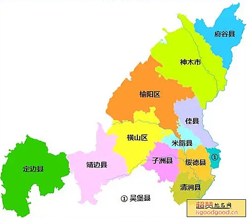 榆林市各市区行政区划图