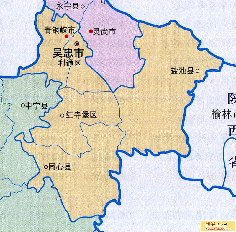吴忠市各市区行政区划图