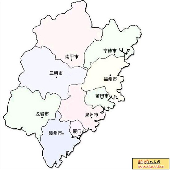 福建省各市区行政区划图
