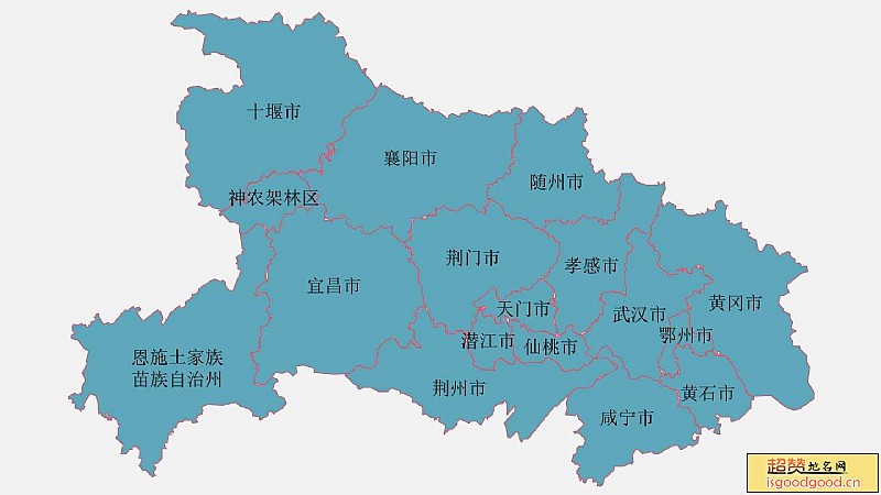 湖北省各市区行政区划图