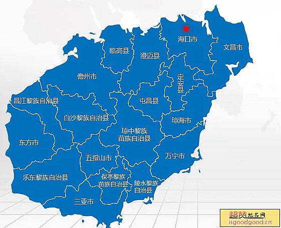 海南省各市区行政区划图