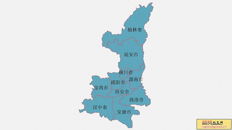 陕西省各市区行政区划图
