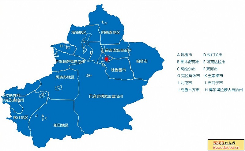 新疆各市区行政区划图