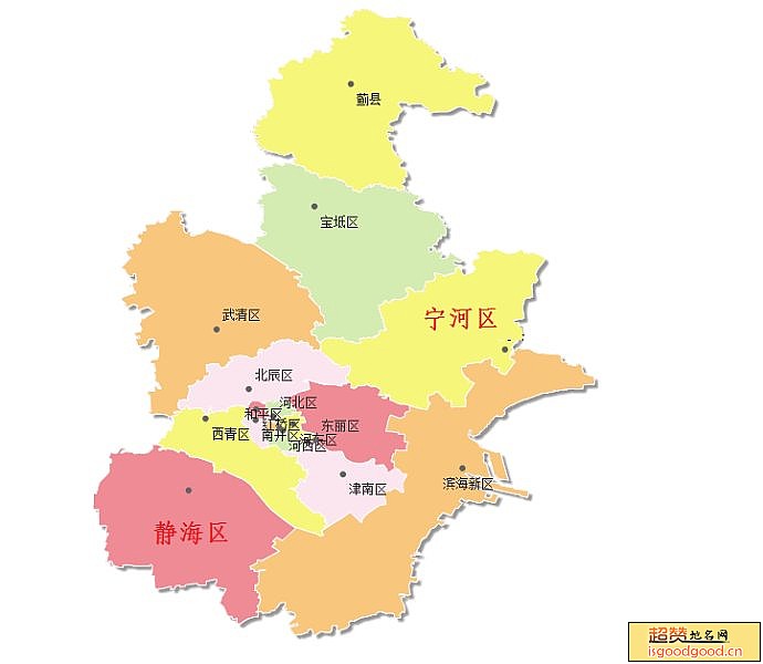天津市各市区行政区划图