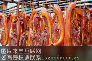 贵州织金农家土制烟熏腊肉特产照片