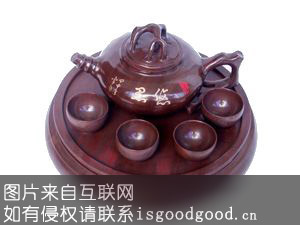 济南木鱼石茶具特产照片